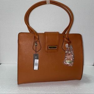 LONDON FOG ⭐️NWT⭐️ Simonne Brown Leather Satchel